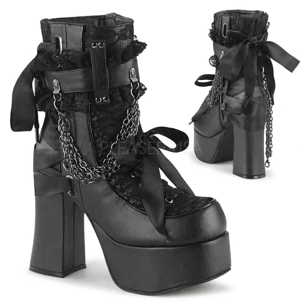 DemoniaCult - CHARADE110 Platform Boots - Black Product image